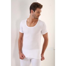Marmara Qumasch Erkek Basic Slim Fit %100 Pamuk Bisiklet Yaka Kısa Kollu T-Shirt Beyaz - Xl