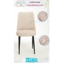 Elgeyar Kadife Oval Sandalye Kılıfı, Oval Sandalye Örtüsü 1 Adet