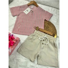 Biggbom Kidswear Keten Şortlu Erkek Çocuk Takım