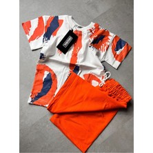 Biggbom Kidswear Baskılı Alt Üst Yazlık Şortlu Erkek Takım