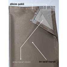 Mebelport Curtain Karartma Perde 100% Lüks Blackout Koyu Vizon Çift Taraflı