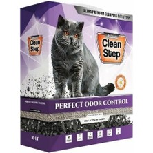 Clean Step Perfect Odor Aktif Karbonlu Papatya Kokulu Ince Taneli Topaklanan Bentonit Kedi Kumu 10 Lt