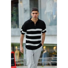 Velox Home Fermuarlı Triko Polo Yaka T-Shirt