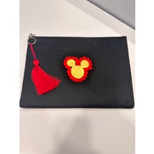 İki Cadı Tasarım Iki Cadı Tasarım, El Yapımı Seramik Mickey Obje Detaylı, Tasarım Clutch Çanta