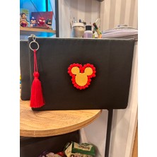 İki Cadı Tasarım Iki Cadı Tasarım, El Yapımı Seramik Mickey Obje Detaylı, Tasarım Clutch Çanta