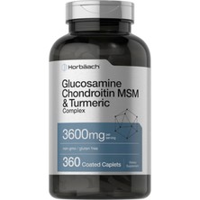 Horbaach Horbäach Glucosamine Chondroitin Msm | 3600 Mg | 360 Coated Caplets | Advanced Formula With Turmeric | Non-Gmo  Gluten Free