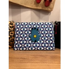 İki Cadı Tasarım Iki Cadı Tasarım, Nazarlık Desenli Seramik Detaylı Clutch Çanta