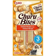 Inaba Ciao Churu Bites Tavuk Sargılı Kedi Ödül Maması 10 gr 3 Adet