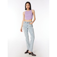 Denim Trip STEFF Slim Straight Fit Açık İndigo Kadın Jean Pantolon