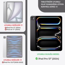 MobaxAksesuar Apple iPad Pro 13INÇ M4 2024 Kılıf Kalem Bölmeli Akrilik Şeffaf Ayrılabilir Case A2925 A2926 A3007