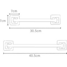 Xingfeng2 Beyaz L Kendinden Yapışkanlı Havlu Çubuğu Duvara Monte Havlu Çubuğu Banyo Havlusu Tutucu Tek Çubuk Depolama Rafı Mutfak Bez Raf Banyo Aksesuarı (Yurt Dışından)