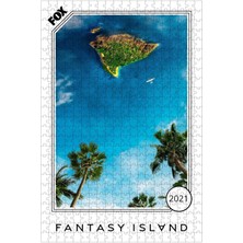 Jeronkarji Fantasy Island (2021) Film Posterinin 500 Parça Puzzle Yapbozu Sürüm3