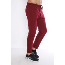 Erkek Slim Fit Cepleri Fermuarlı Eşofman Altı