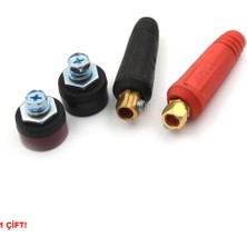 Robiz DKJ10-25 200A Konnektör Çift 10-25MM2 Kablo Yüksek Akım Kilitli Panel Tip Konnektör Kaynak Makinesi