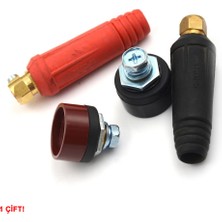 Robiz DKJ10-25 200A Konnektör Çift 10-25MM2 Kablo Yüksek Akım Kilitli Panel Tip Konnektör Kaynak Makinesi