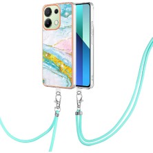 Mays Home1 Xiaomi Redmi Için Not 13 4g Tampon Mermer Crossbody Kordon Askısı (Yurt Dışından)