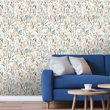 Yeşil Bitki ve Çiçek Serisi Çıkarılabilir Kendinden Yapışkanlı Duvar KAĞIDI(300CM*45CM) (Yurt Dışından)