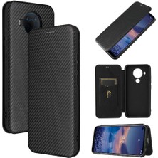 Colorful Shop Nokia 5.4 Deri Folio Flip Case Manyetik Karbon Fiber ile Kılıf (Yurt Dışından)