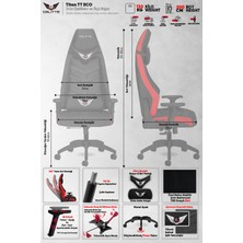 Calitte Profesyonel Oyuncu Koltuğu | Titan Tt Eco | Siyah