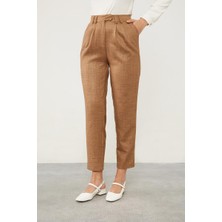 Lêvi D'or Latte Keten Kumaş Havuç Pantolon