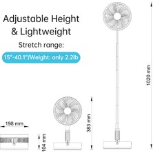 Fairy Portatif Ayaklı Fan Katlanabilir Salınım Teleskopik (Yurt Dışından)