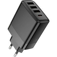 Polham Süper Hızlı 45W 3x Usb, 1x Type-C Şarj Başlığı, Yüksek Isı,akım ve Voltaj Korumalı Adaptör