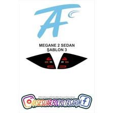 Aksesuar Folyo Tasarım Megane 2 Sedan Stop Folyo