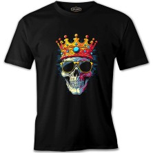 Lord T-Shirt Kralların Ötesinde - Kurukafa Baskılı Siyah Erkek Tshirt