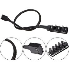 Ulu Bilgisayar 4 Port Fan Çoklayıcı Y Pwm Splitter 4 Pin Cpu 12V Switch Power Güç Çoğaltıcı