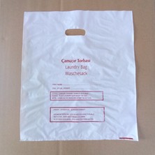 3D Tüketim Otel Hijyenik Kirli Çamaşır Poşeti - 40 x 50 cm - Laudry Bag Otel Buklet