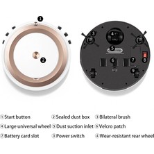 Akıllı Süpürme Robotu Çok Fonksiyonlu Otomatik Ev Temizleyici Akıllı Robot Süpürme Robotları, Gümüş (Yurt Dışından)