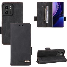 Mays Shop Motorola Moto EDGE40 Koruyucu Kapak Deri Folio Flip Case Için Kılıf (Yurt Dışından)