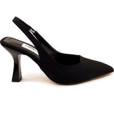 Ayakkabımood Cc 809 9 Cm Siyah Zara Arkası Açık Kadın Topuklu Ayakkabı