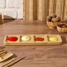 Bambum Ganberi 4 Bölmeli Sosluk - Kahverengi - 33 cm