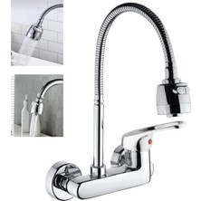 Sandalcılar 2 Fonksiyonlu Tasarruflu Duvardan Mutfak Bataryası Musluğu Çeşmesi