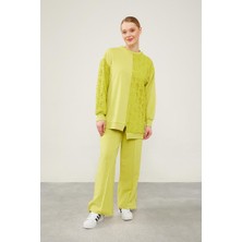 Lêvi D'or Fıstık Yeşili Dantel Detaylı Spor Takım