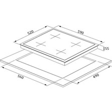 Silverline CS5343W01 60 CM Ankastre Ocak