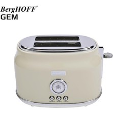 Berghoff Gem Retro 1.7 Litre Vanilya Krem Rengi Su Isıtıcısı, Ekmek Kızartma ve Filtre Kahve Makinesi