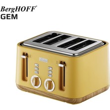 Berghoff Gem Natural Sarı Dört Dilim Ekmek Kızartma Makinesi & Su Isıtıcı Kettle