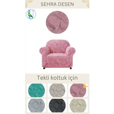 Uy Style Tekstil Jakarli Tek Kişilik Koltuk Örtüsü ,berjer Kılıfı Sahra Desen