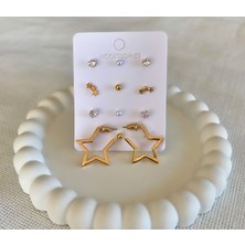 Demokan Kadın Küpe Ithal Özel Seri 12’li Yıldız Set Küpe