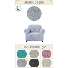 Uy Style Tekstil Jakarli Tek Kişilik Koltuk Örtüsü ,berjer Kılıfı Sahra Desen