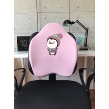 Officekup X-Large Visco Bel Destek Gamer Oyuncu Koltuk Yastığı- Pembe Pinguuu
