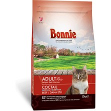 Bonnie Renkli Taneli Dana Etli Yetişkin Kedi Maması 1,5 kg