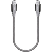 Ttec Alumicable Usb-C - Usb-C 30CM 65W Pd/qc Hızlı Şarj/data Kablosu Uzay Grisi