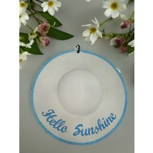 Shopiolog Kadın Hasır Plaj Şapkası Natural Black Sute Bucket Hat Plaj Havuz Kloş Ütülenebilir