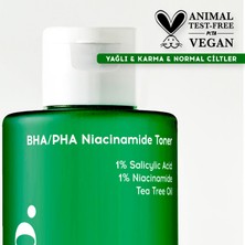 BHA PHA Niacinamide Tonik | Gözenek Sıkılaştırıcı Akne Siyah Nokta Karşıtı | Salisilik Asit