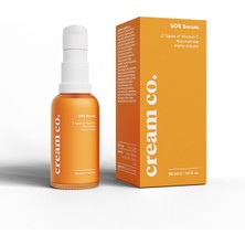 Cream Co. Akne & Leke Karşıtı Aydınlatıcı Cilt Tonu Eşitleyici Vitamin C Niacinamide Arbutin Peptit SOS Serum