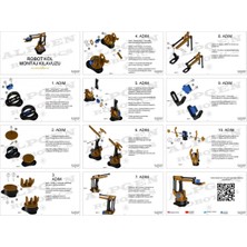 Alpgen Robotics Arduino 3 Eksen Robot Kol 3D Parça Seti (Elektronik Dahil Değil)