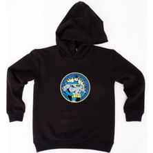 Sedirli Batman Baskılı Kapüşonlu Pamuklu Kumaş Çocuk Sweatshirt
